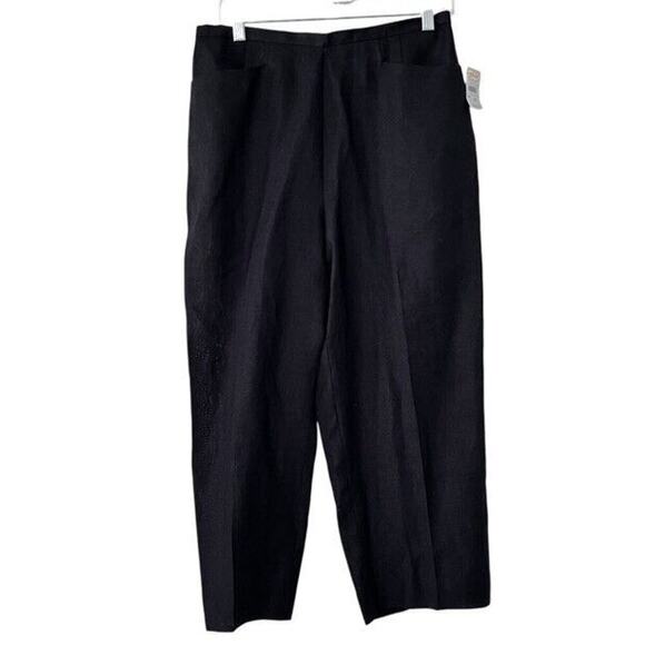 NWT Vintage Deadstock Talbot Irish Linen Straight Leg Trousers Womens Sz 12 P - Picture 1 of 10